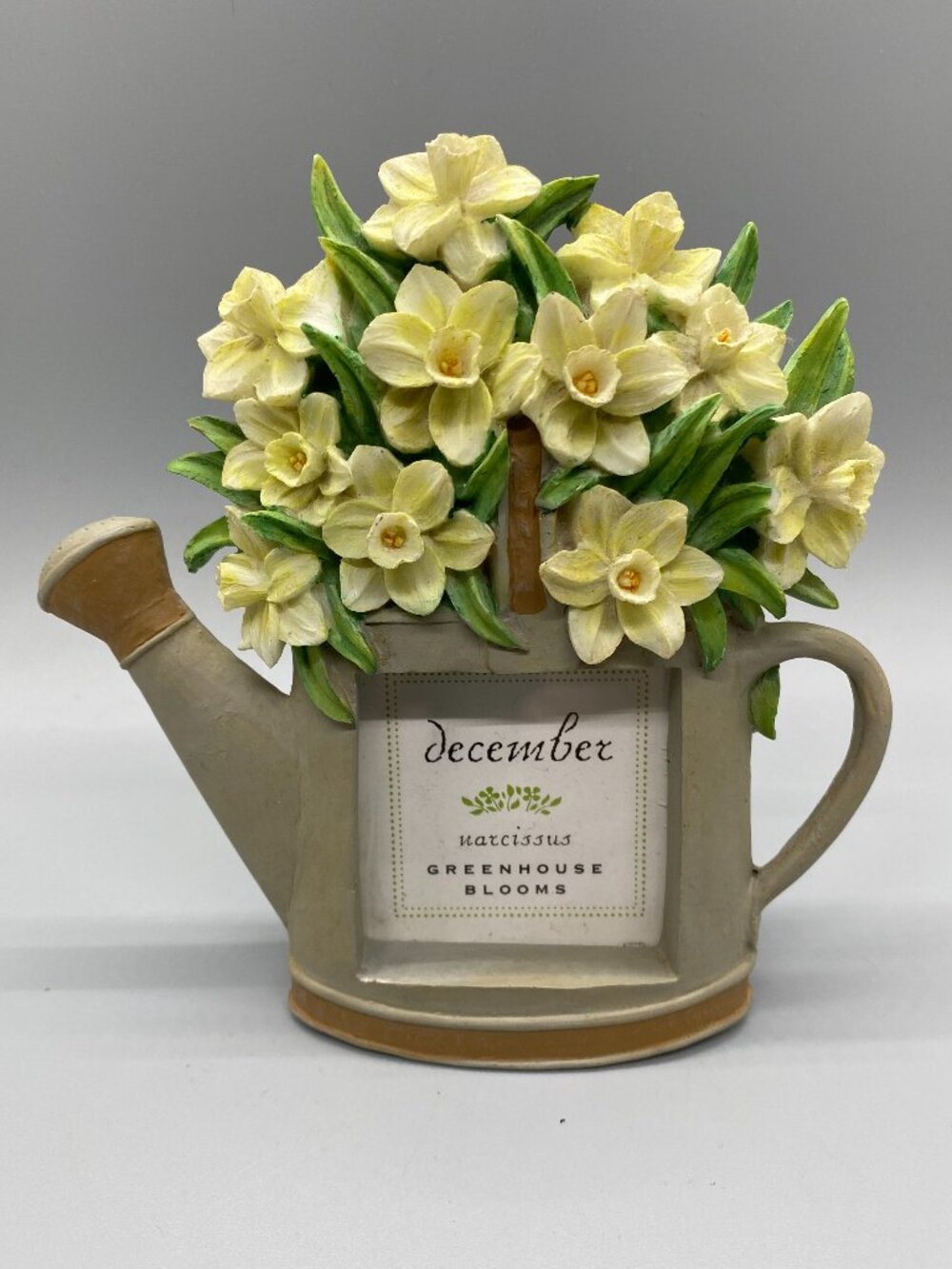 Russ Berrie Flower of the Month Mini Water Can Picture Frame December Narcissus
